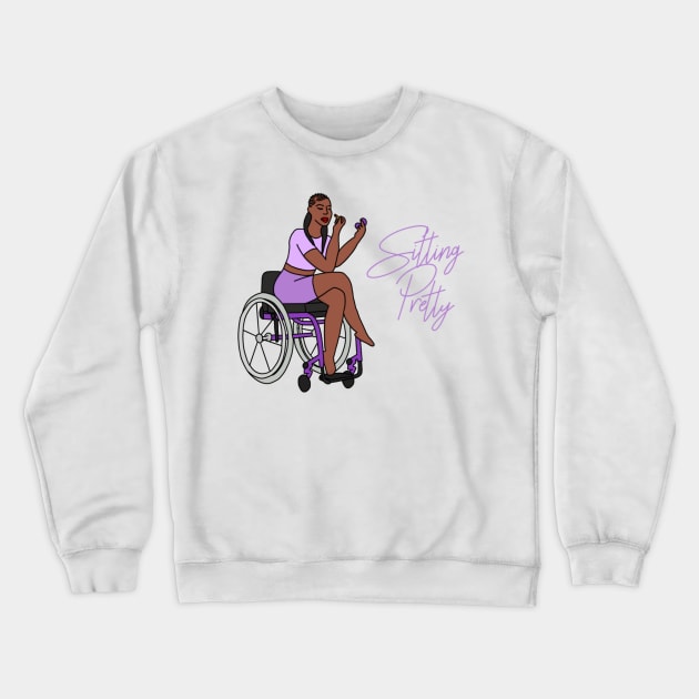 Sitting Pretty in Purple 1 Crewneck Sweatshirt by Dissent Clothing